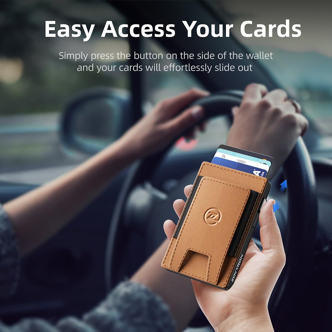 Wallet For Men, 2 In 1 Smart Wallet With Up Card Holder,RFID Blocking Minimalist Leather Wallet Slim Magsafe Wallet