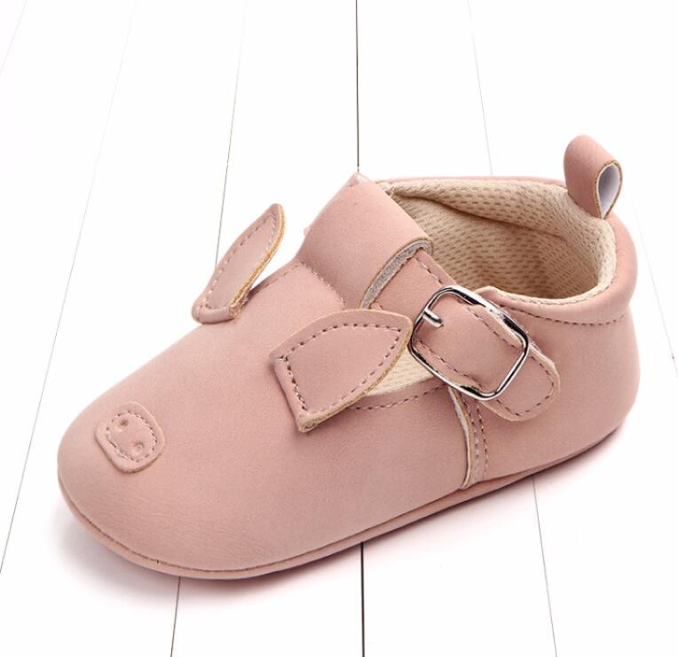 Baby Toddler Shoes Cartoon Animal Soft Sole Retro Nubuck Leather