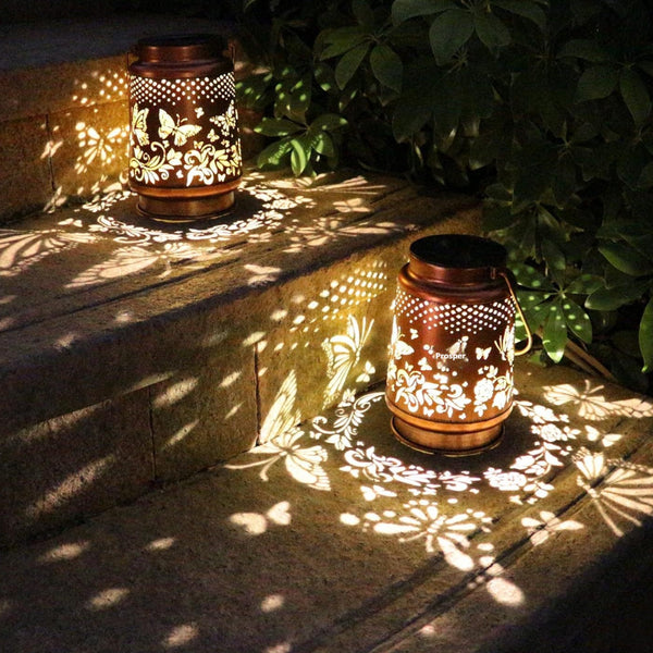 Solar Decorative Butterfly Garden Lamp Waterproof Lighting Chandelier Suspension Lamp