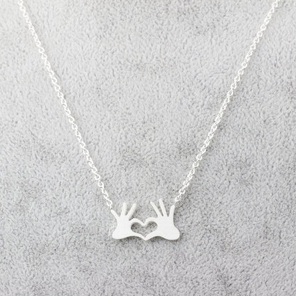 Heart heart necklace clavicle chain