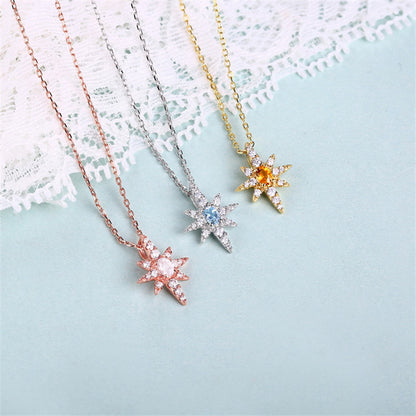 Japanese and Korean Fashion Six-pointed Star Sterling Silver Jewelry
