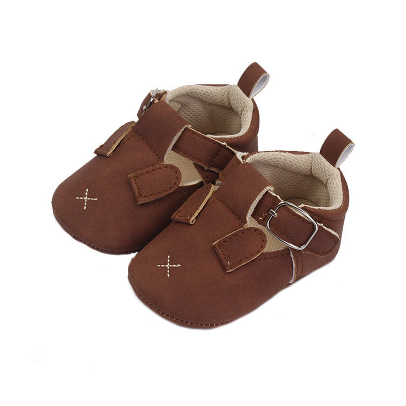 Baby Toddler Shoes Cartoon Animal Soft Sole Retro Nubuck Leather