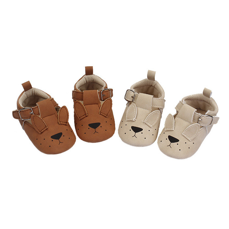 Baby Toddler Shoes Cartoon Animal Soft Sole Retro Nubuck Leather
