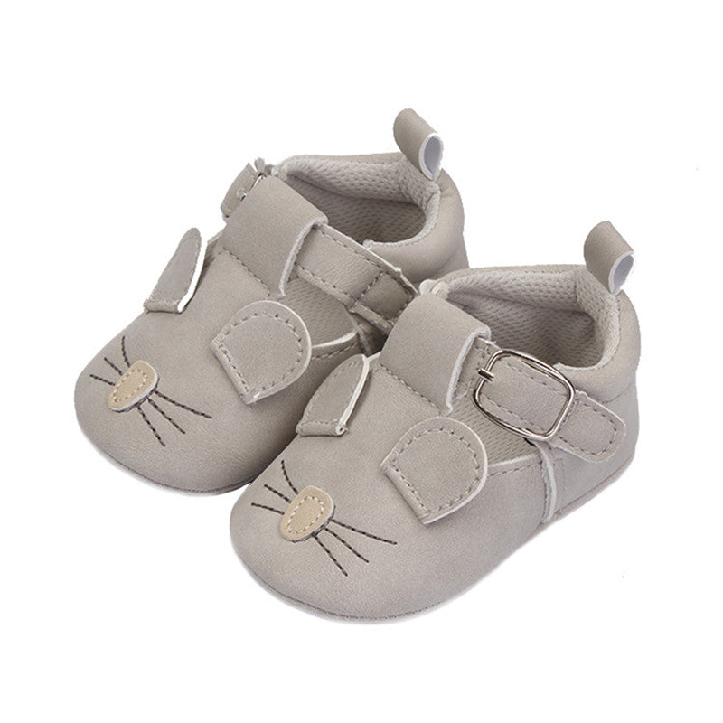 Baby Toddler Shoes Cartoon Animal Soft Sole Retro Nubuck Leather
