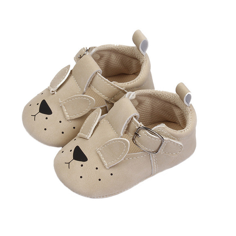 Baby Toddler Shoes Cartoon Animal Soft Sole Retro Nubuck Leather