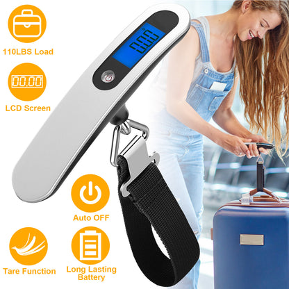 Portable Digital Luggage Scale 50kg 10g LCD Hanging Luggage Scale Electronic Digital Weight Scale For Travel Household