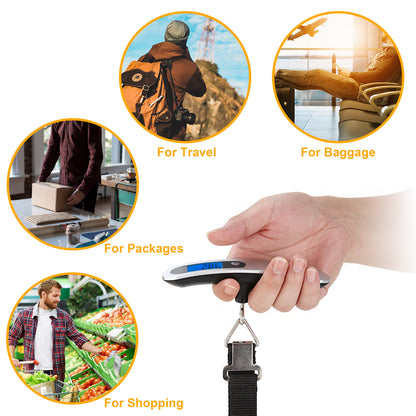 Portable Digital Luggage Scale 50kg 10g LCD Hanging Luggage Scale Electronic Digital Weight Scale For Travel Household