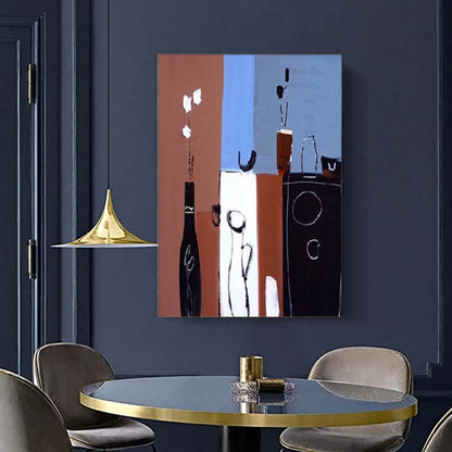 Handmade Oil Painting Canvas Wall Art Decoration Retro Abstract For Home Room Decor Rolled Frameless Unstretched Painting