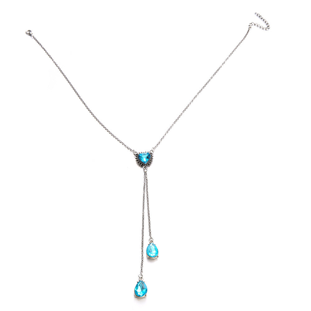 blue Water drop necklace