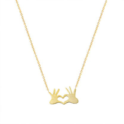 Heart heart necklace clavicle chain