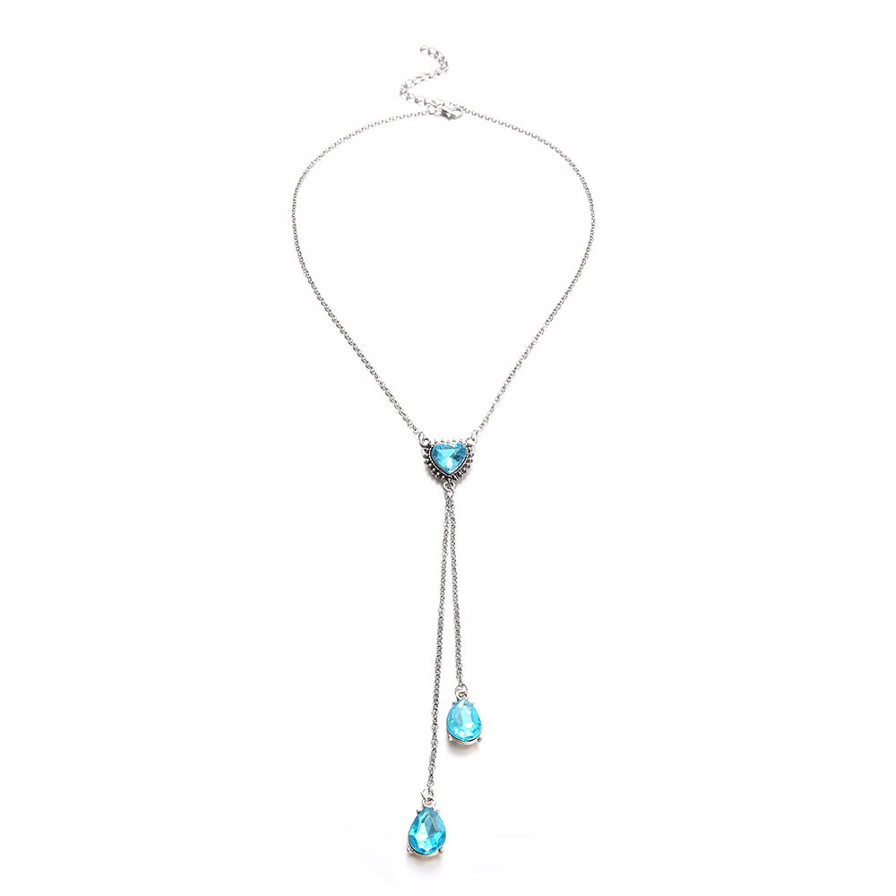 blue Water drop necklace