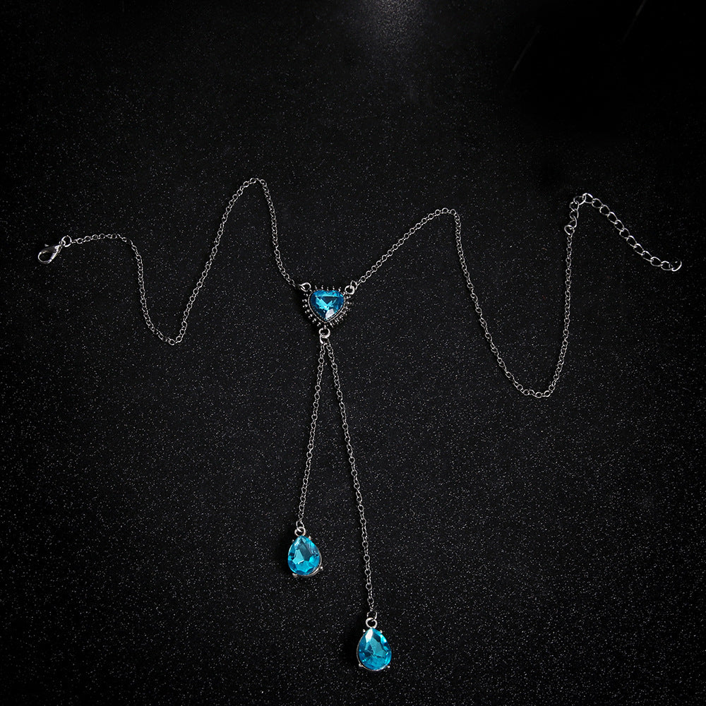 blue Water drop necklace