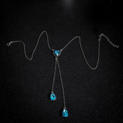 blue Water drop necklace