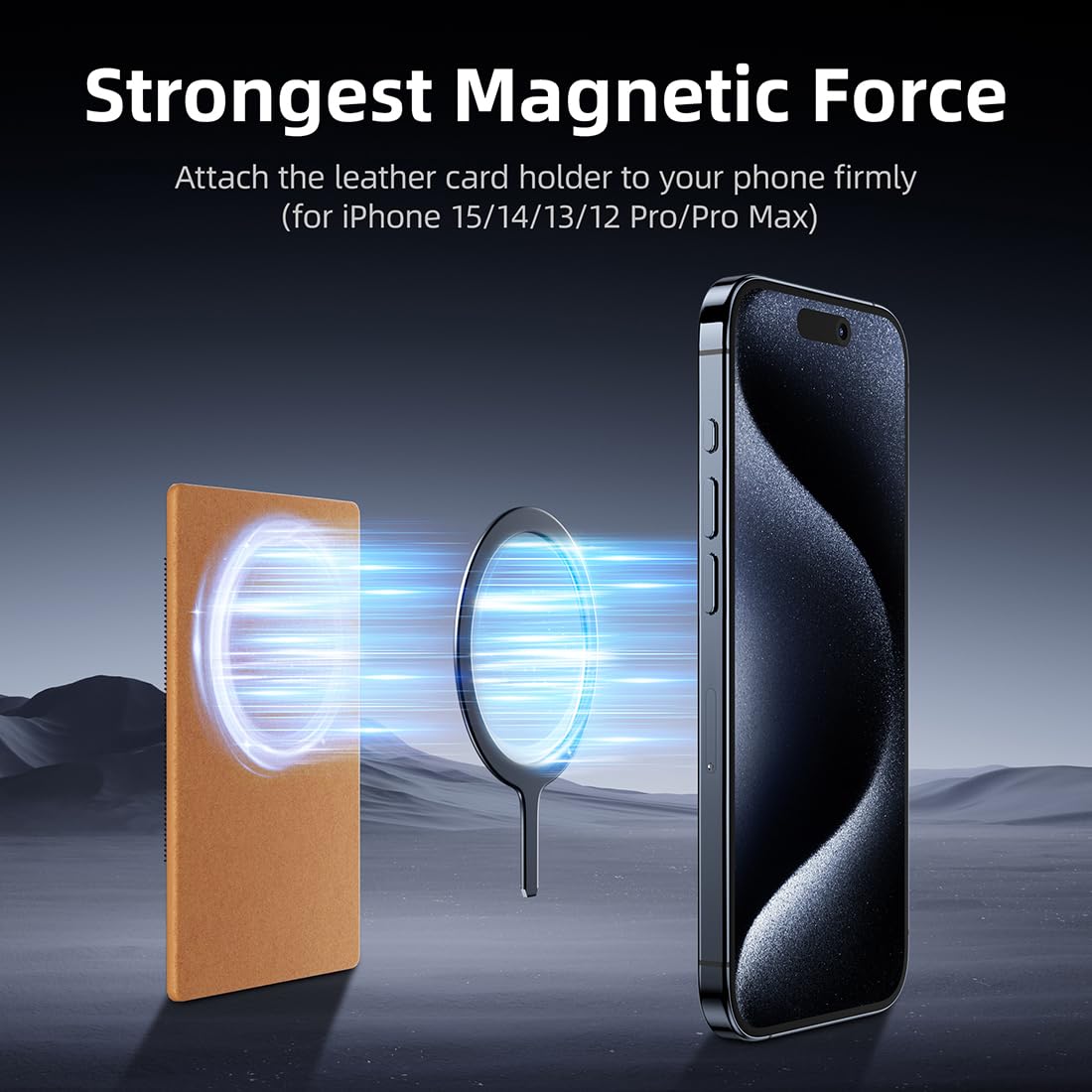 Wallet For Men, 2 In 1 Smart Wallet With Up Card Holder,RFID Blocking Minimalist Leather Wallet Slim Magsafe Wallet