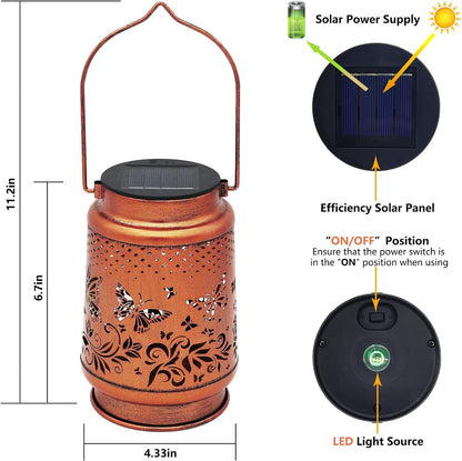 Solar Decorative Butterfly Garden Lamp Waterproof Lighting Chandelier Suspension Lamp